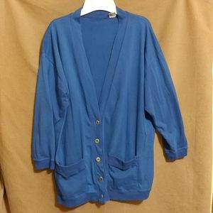 Blue cardigan